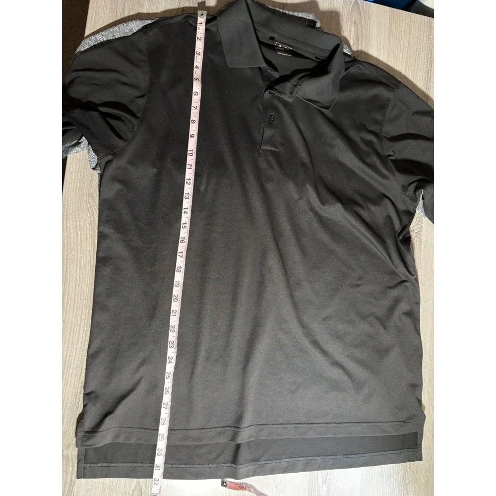 Mens Golf Polo Shirt Bundle Adidas‎ Climalite Greg Norman Play Dry XL Black Grey
